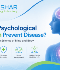 Mind-body connection infographic explaining how mental health affects physical health and disease prevention
