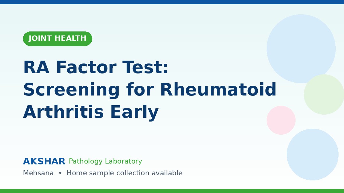 RA factor test for rheumatoid arthritis screening